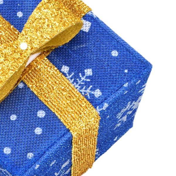 Светещи коледни кутии, 3 бр, 64 LED светлини, топло бяло