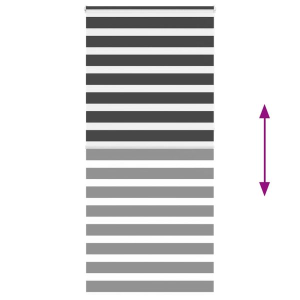Зеброва щора черна 100x230 см ширина на плата 95,9 cm полиестер