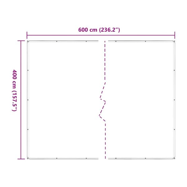 Прозрачен брезент с капси 4x6 m Полиетилен