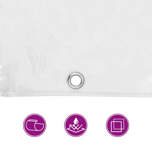 Прозрачен брезент с капси 6x8 m PVC