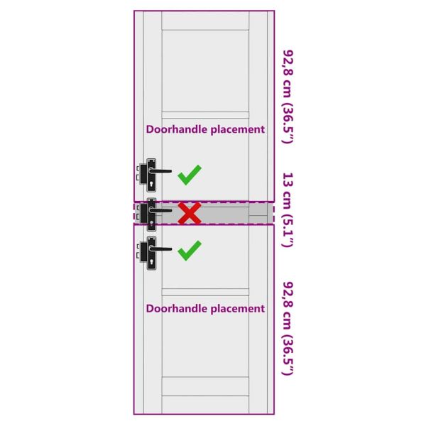 Вътрешна врата ORKDAL Бяло 61 x 198,5 см Шперплат