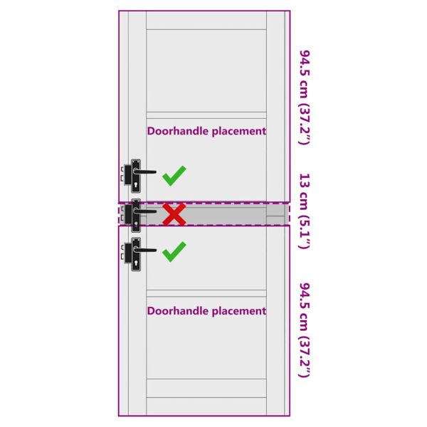 Вътрешна врата ORKDAL Бяло 78 x 202 см Шперплат