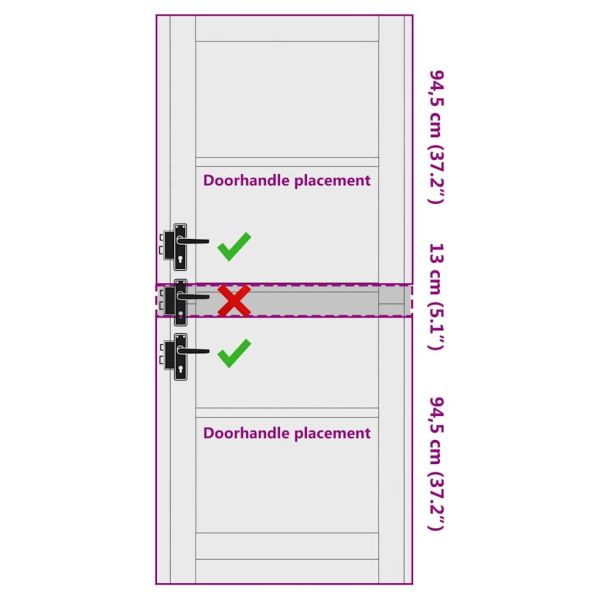 Вътрешна врата ORKDAL Бяло 83 x 202 см Шперплат