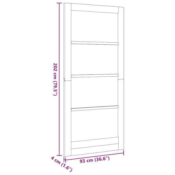 Вътрешна врата Кафяво 93 x 202 см Шперплат