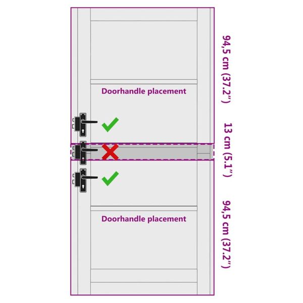 Вътрешна врата ORKDAL Бяло 93 x 202 см Шперплат