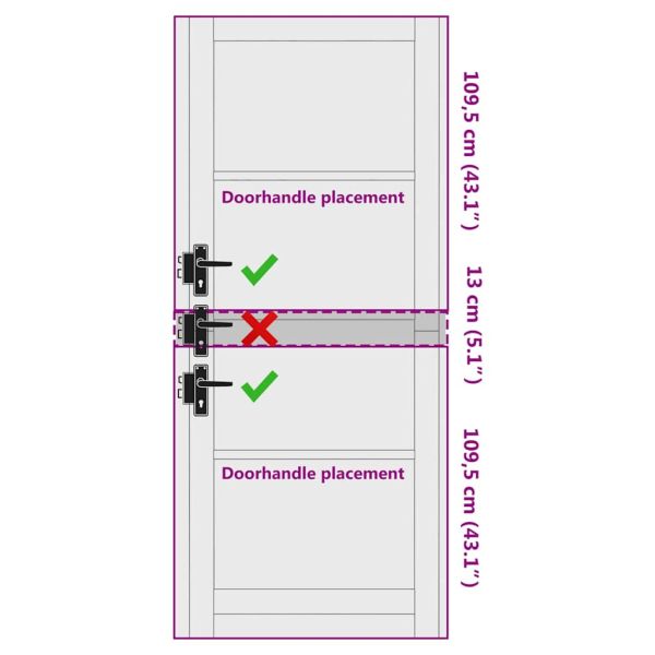 Вътрешна врата ORKDAL Бяло 93 x 232 см Шперплат