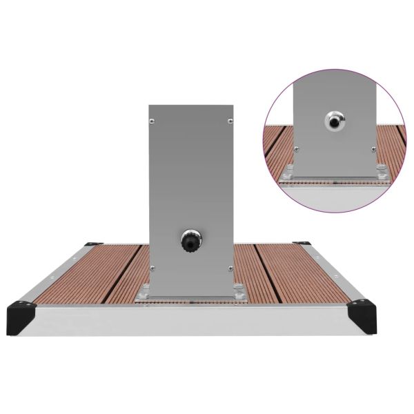 Градински душ с корито, WPC, неръждаема стомана