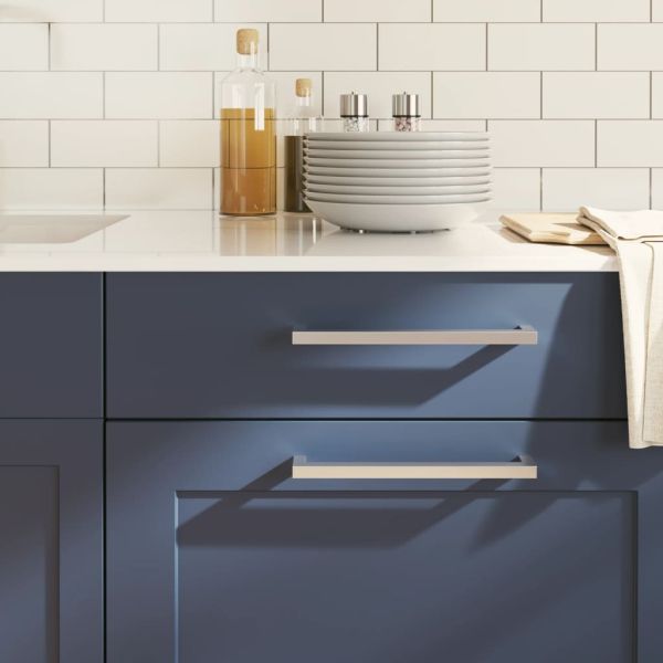 Дръжки за шкафове, 20 бр, сребристи, 224 мм, неръждаема стомана