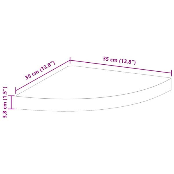 323909 Floating Corner Shelves 4 pcs High Gloss White 35x35x3,8 cm MDF