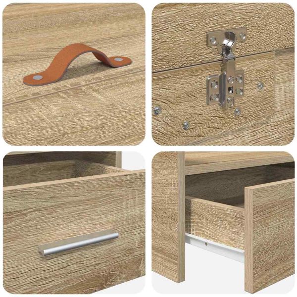 Рамка за легло Сонома дъб 100 x 200 cm Инженерно дърво