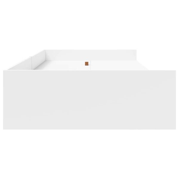 Рамка за легло с таблото Бяло 90 x 200 cm Инженерно дърво