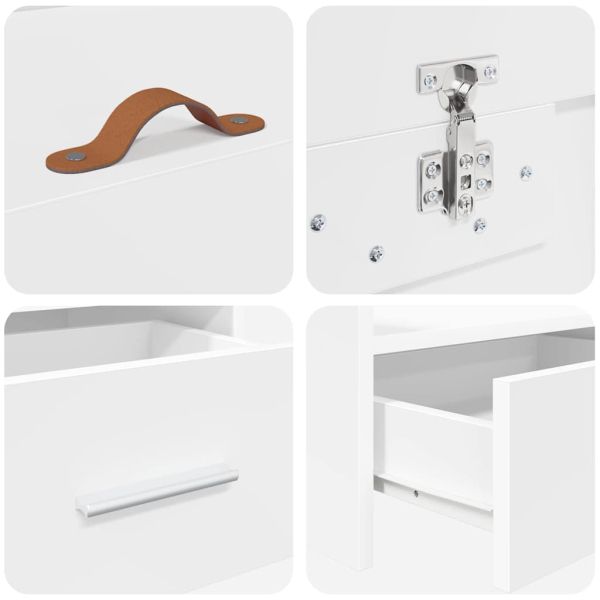 Рамка за легло с таблото Бяло 90 x 200 cm Инженерно дърво