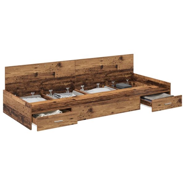 Рамка за легло Старо дърво 90 x 200 cm Инженерно дърво