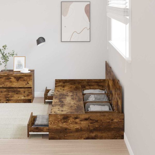 Рамка за легло Старо дърво 90 x 200 cm Инженерно дърво