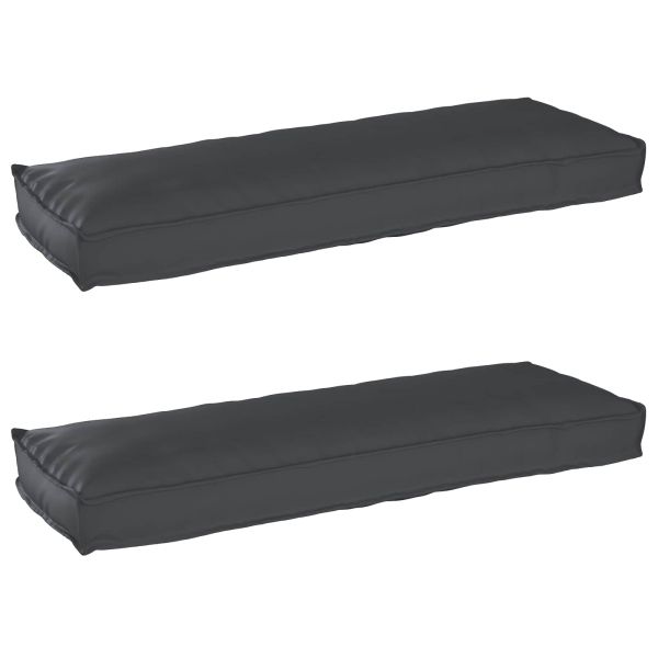 Комплект възглавници за палет 2 pcs Черно 120 x 40 x 8 см
