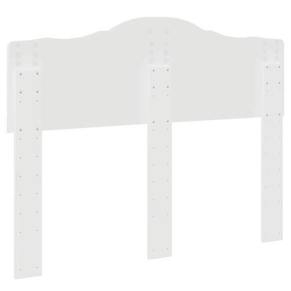 Облегалка за глава Гланц бяло 135 cm Инженерно дърво