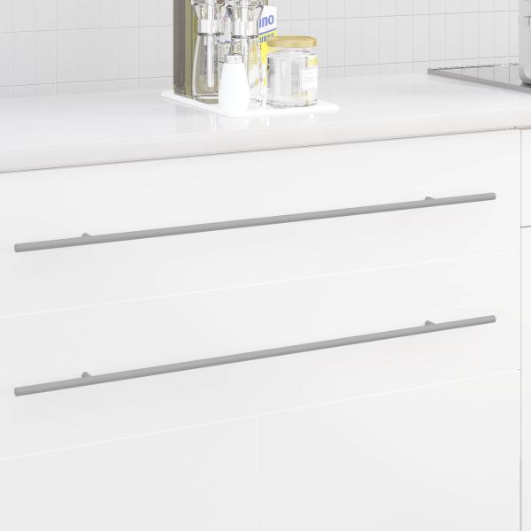 Дръжка за шкаф 2 pcs Сребрист 800 mm Неръждаема стомана
