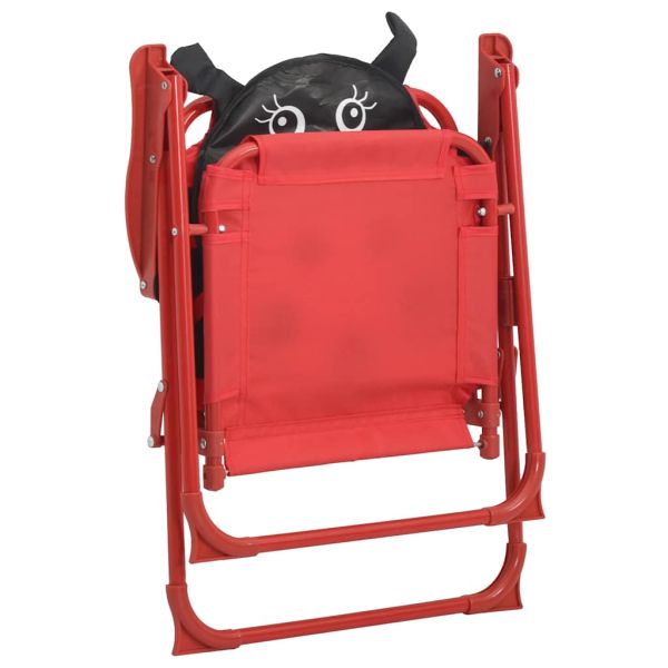 Детски градински бистро комплект от 3 части, с чадър, червен