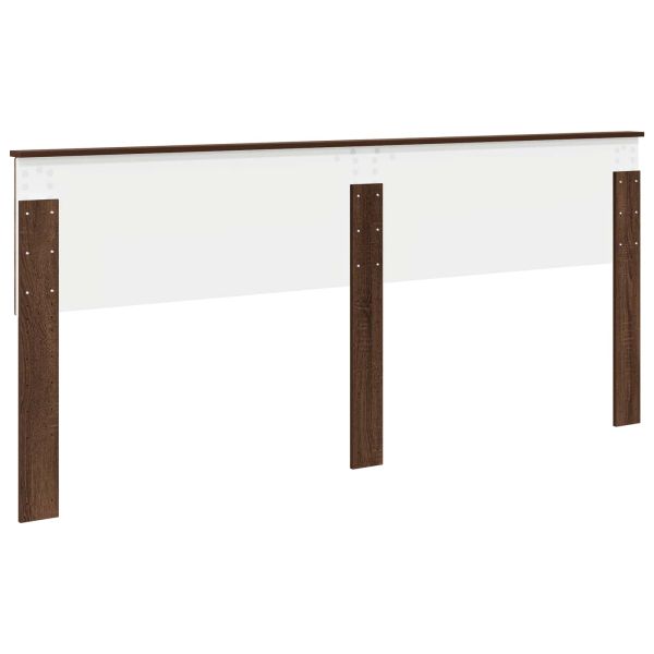 Облегалка за глава с таблото Кафяв дъб 200 cm Инженерно дърво