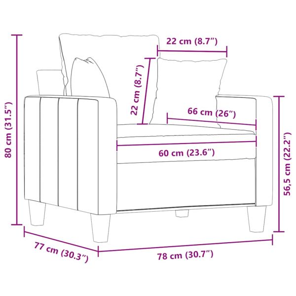 Кресло, черно, 60 см, текстил