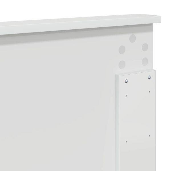 Облегалка за глава Гланц бяло 100 cm Инженерен дървен материал