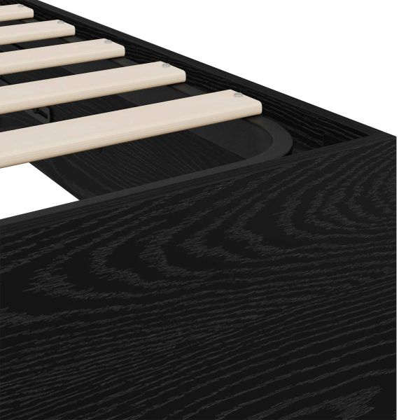 Отоманско легло Черния дъб 193 x 75,5 x 25 см Инженерно дърво