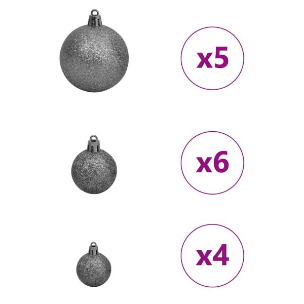 Изкуствена коледна елха с подсветка Розово 120 cm ПВЦ