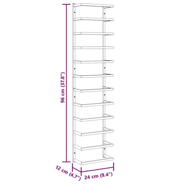 Поставка за кърпи, бяла, 24x12x96 см, стомана
