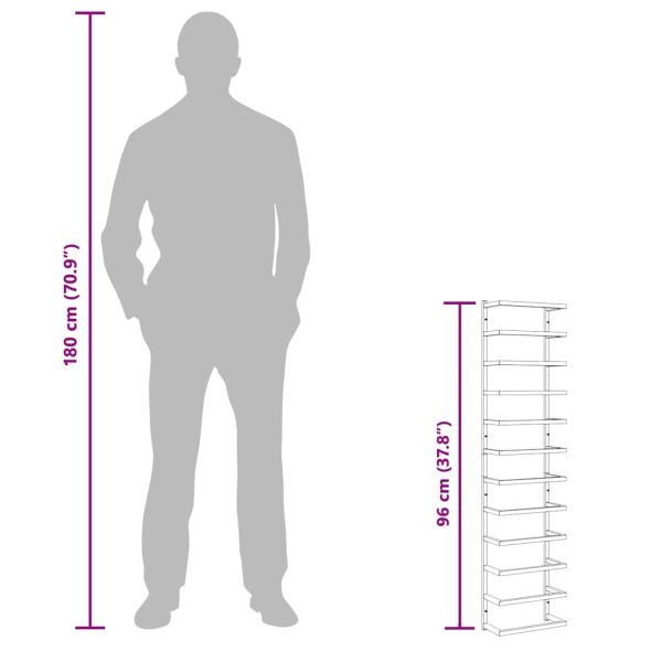 Поставка за кърпи, бяла, 24x12x96 см, стомана