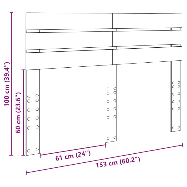 Облегалка за глава Сонома дъб 150 cm Инженерно дърво