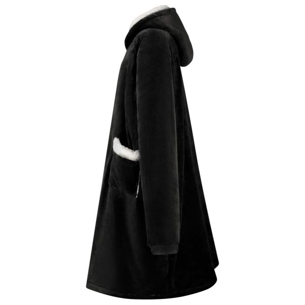 Одеяло с качулка Черно 95 x 85 см Флийс и фланел