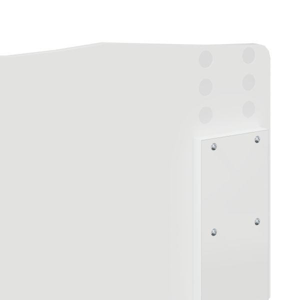 Облегалка за глава с таблото Бяло 180 cm Инженерно дърво