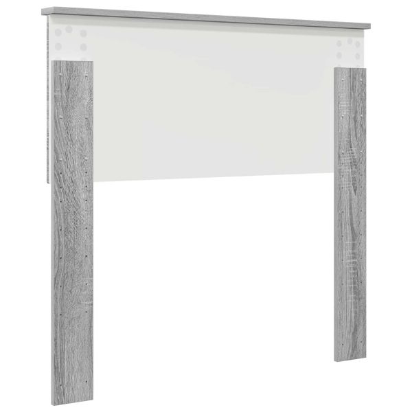 Облегалка за глава Сив Сонома 90 cm Инженерно дърво