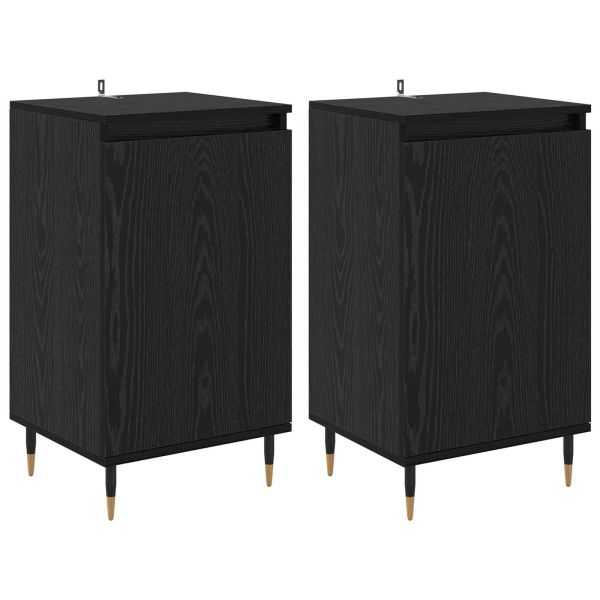 Служебен шкаф 2 pcs Черния дъб 40 x 35 x 70 см