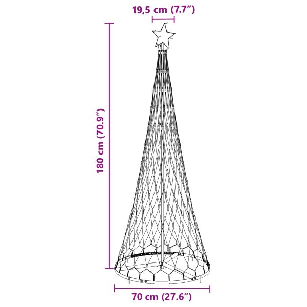 LED Коледна Елха с поставка Многоцветен 184.5 см Метал
