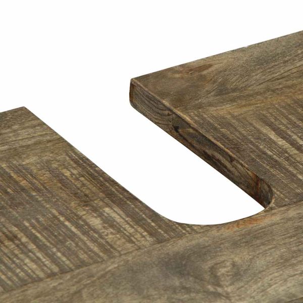 Шкаф за баня 62x33x58 см масивно мангово дърво