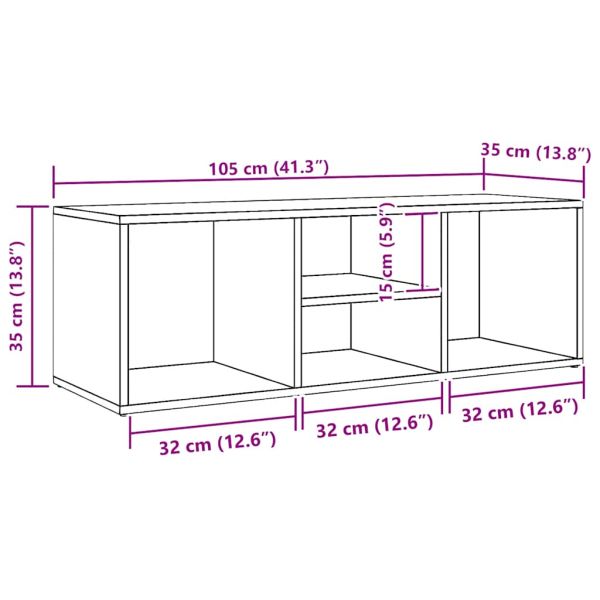 Пейка за съхранение на обувки черна 105x35x35см инженерно дърво