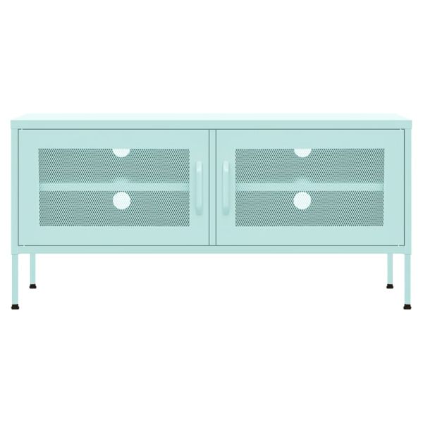 ТВ шкаф, мента, 105x35x50 см, стомана