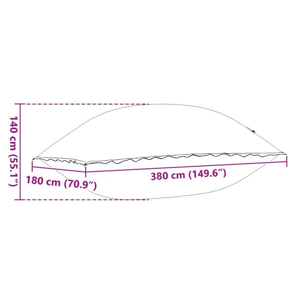 Зимна плувна възглавница Синьо 380 x 180 x 140 см ПВЦ