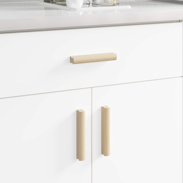 Прав дръжка 2 pcs Естествен цвят дърво 130 x 25 x 30 мм