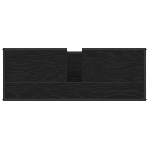 Комплект мебели за баня с рафт 2 pcs Черния дъб Инженерно дърво