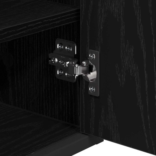 Комплект мебели за баня с рафт 2 pcs Черния дъб Инженерно дърво