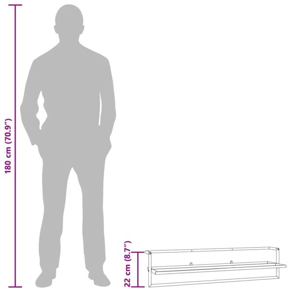 Поставка за кърпи, бяла, 95x25x22 см, желязо