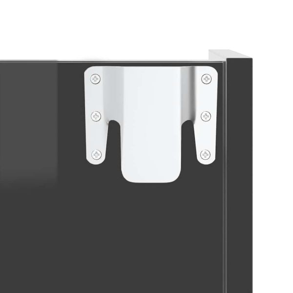 Шкафове за обувки 4 бр сив гланц 60x18x60 см инженерно дърво