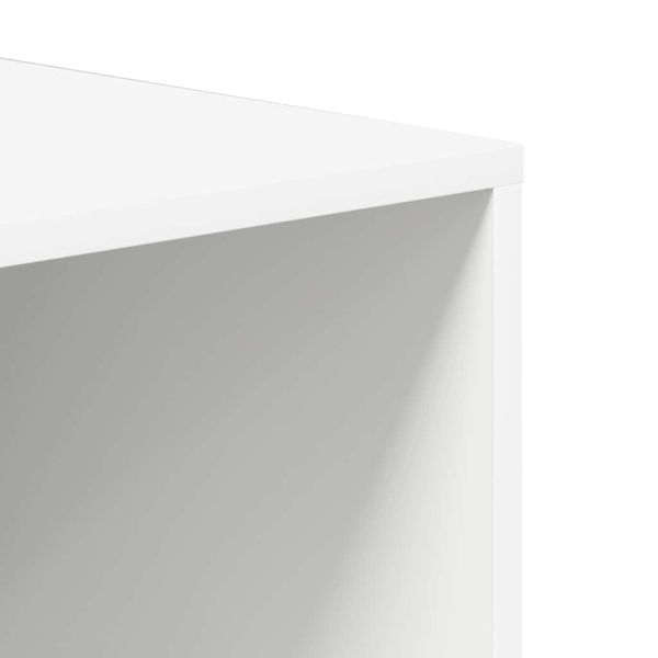 Пейка за съхранение на обувки бяла 105x35x35 см инженерно дърво