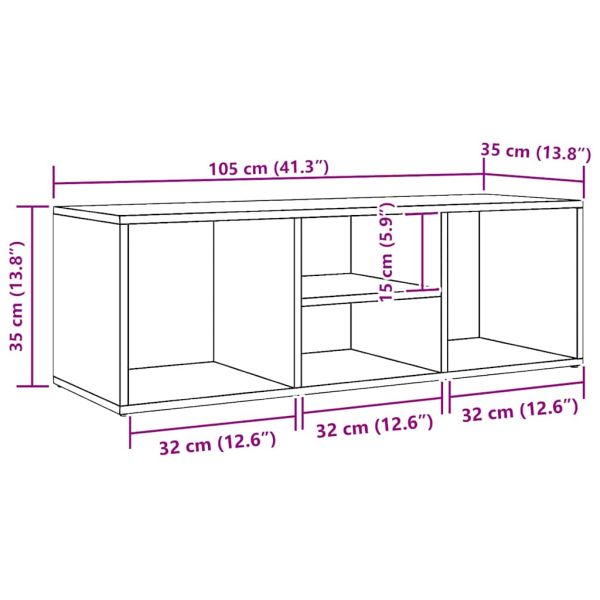 Пейка за съхранение на обувки бяла 105x35x35 см инженерно дърво