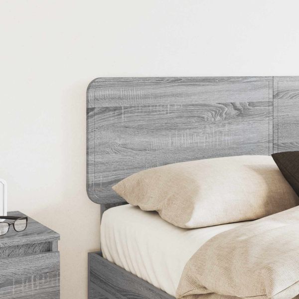 Облегалка за глава с таблото Сив Сонома 160 cm Инженерно дърво