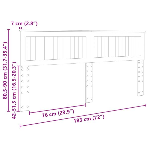 Облегалка за глава Циментено сиво 180 cm Инженерно дърво