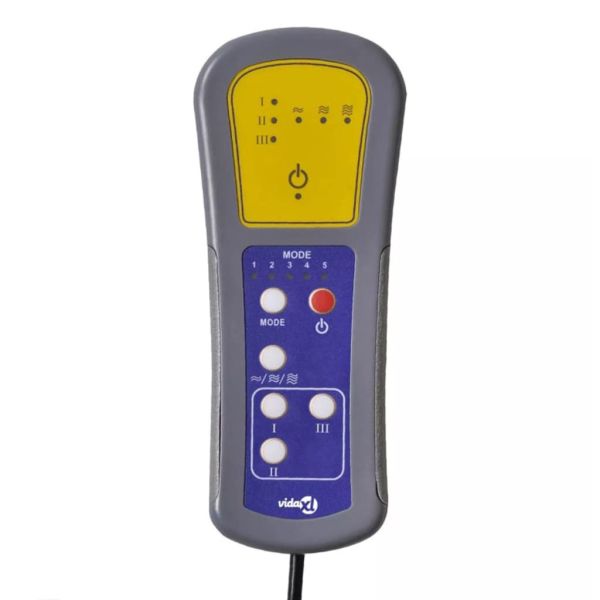 Електрически масажен стол, сив, изкуствена кожа