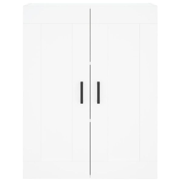 Висок шкаф, бял, 69,5x34x180 см, инженерно дърво